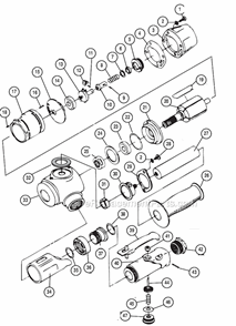 Page A Diagram and Parts List for 50307  Dynabrade Sander Polisher