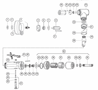 Part Location Diagram of 01642 Dynabrade Air Control Ring