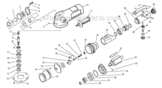 Part Location Diagram of 50509 Dynabrade Key