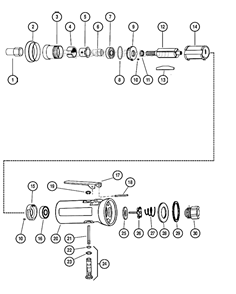 Page A Diagram and Parts List for 51130  Dynabrade Sander Polisher