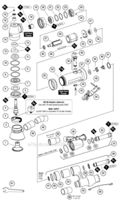Part Location Diagram of 02030 Dynabrade Drop-In Motor 12,000 Rpm