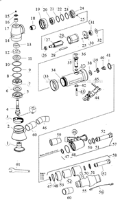 Page A Diagram and Parts List for 51232  Dynabrade Sander Polisher