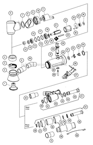 Part Location Diagram of 01560 Dynabrade Exhaust Cover