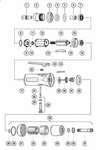 Page A Diagram and Parts List for 51307  Dynabrade Grinder