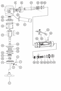 Part Location Diagram of 52609 Dynabrade Housing