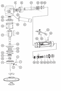 Page A Diagram and Parts List for 51371  Dynabrade Sander Polisher