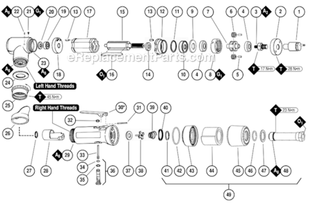 Page A Diagram and Parts List for 51415  Dynabrade Sander Polisher