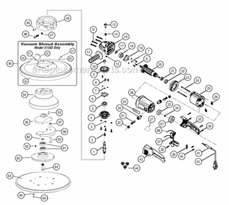 Part Location Diagram of 61349 Dynabrade Guard Assembly