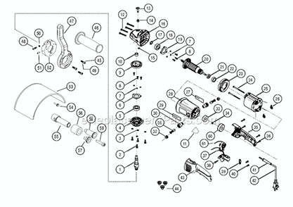 Page A Diagram and Parts List for 51585  Dynabrade Sander Polisher