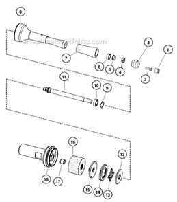 Page A Diagram and Parts List for 51740  Dynabrade Grinder