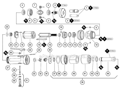 Page A Diagram and Parts List for 52052  Dynabrade Sander Polisher