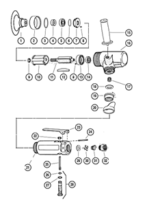 Page A Diagram and Parts List for 52411  Dynabrade Sander Polisher