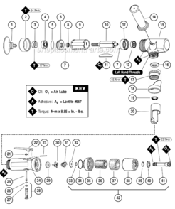 Page A Diagram and Parts List for 52415  Dynabrade Sander Polisher