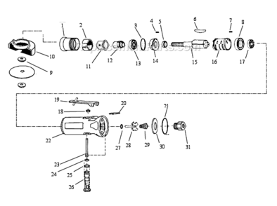 Page A Diagram and Parts List for 52434  Dynabrade Saw