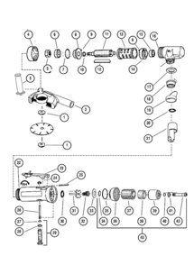 Page A Diagram and Parts List for 52436  Dynabrade Saw