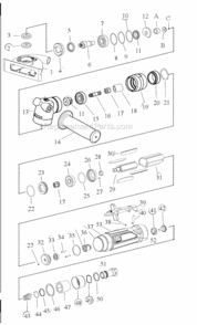 Part Location Diagram of 53689 Dynabrade Drive Flange