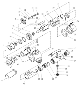 Page A Diagram and Parts List for 52451  Dynabrade Sander Polisher