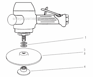 Page B Diagram and Parts List for 52451  Dynabrade Sander Polisher
