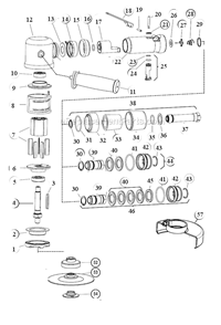 Page A Diagram and Parts List for 52515  Dynabrade Sander Polisher