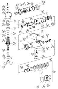 Page A Diagram and Parts List for 52542  Dynabrade Sander Polisher
