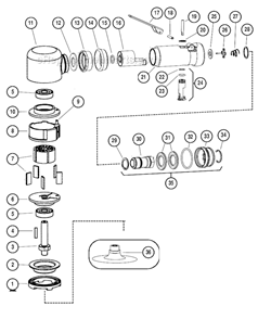 Page A Diagram and Parts List for 52590  Dynabrade Sander Polisher
