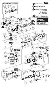 Part Location Diagram of 25262 Dynabrade Back-Up Flange