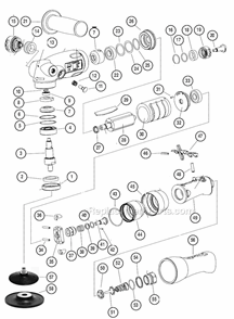Page A Diagram and Parts List for 52634  Dynabrade Sander Polisher