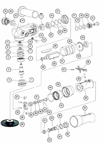 Page A Diagram and Parts List for 52657  Dynabrade Sander Polisher