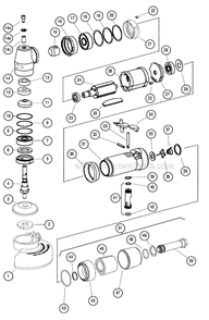 Part Location Diagram of 02083 Dynabrade Spindle