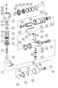 Part Location Diagram of 02054 Dynabrade 4" Guard Assembly