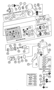 Part Location Diagram of 52945 Dynabrade Housing Assembly