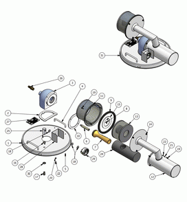 POWER HEAD Diagram and Parts List for SS-20DTMFS  Dynabrade Dust Collector