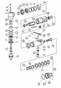 Part Location Diagram of 53920 Dynabrade Housing
