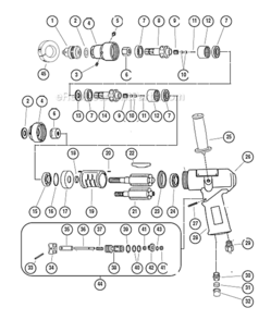 Page A Diagram and Parts List for 53060  Dynabrade Drill