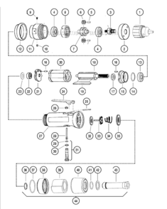 Page A Diagram and Parts List for 53079  Dynabrade Drill