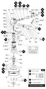 Page A Diagram and Parts List for 53243  Dynabrade Grinder