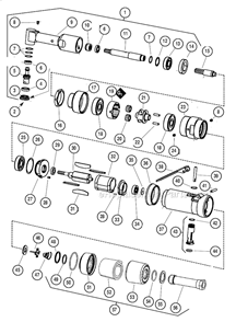 Page A Diagram and Parts List for 53401  Dynabrade Sander Polisher