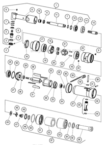 Page A Diagram and Parts List for 53440  Dynabrade Sander Polisher