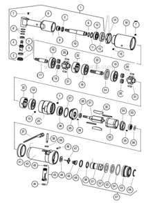 Page A Diagram and Parts List for 53455  Dynabrade Drill