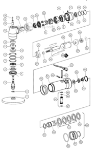 Page A Diagram and Parts List for 53460  Dynabrade Sander Polisher