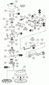 Section 1 Diagram and Parts List for DAQ5  Dynabrade Sander