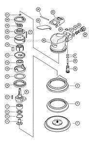 Page A Diagram and Parts List for 56854  Dynabrade Sander Polisher