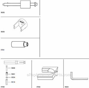 Part Location Diagram of 96134 Dynabrade Bearing Puller Nut