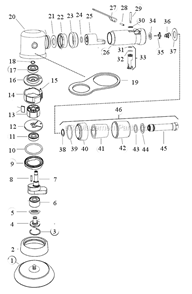 Page A Diagram and Parts List for 57101  Dynabrade Sander Polisher