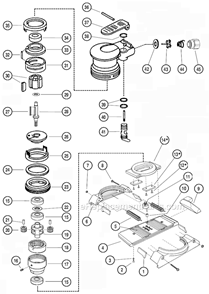 Page A Diagram and Parts List for 57407  Dynabrade Sander Polisher