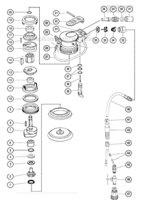 Part Location Diagram of 57590 Dynabrade Motor Shaft Balancer