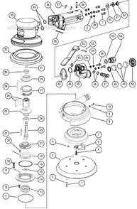 Page A Diagram and Parts List for 57700  Dynabrade Sander Polisher