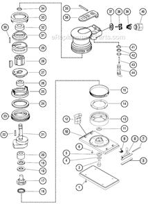 Page A Diagram and Parts List for 57812  Dynabrade Sander Polisher