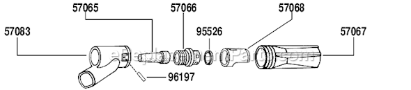 Page B Diagram and Parts List for 57812  Dynabrade Sander Polisher