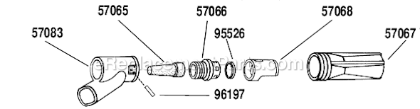 Page B Diagram and Parts List for 57861  Dynabrade Sander Polisher